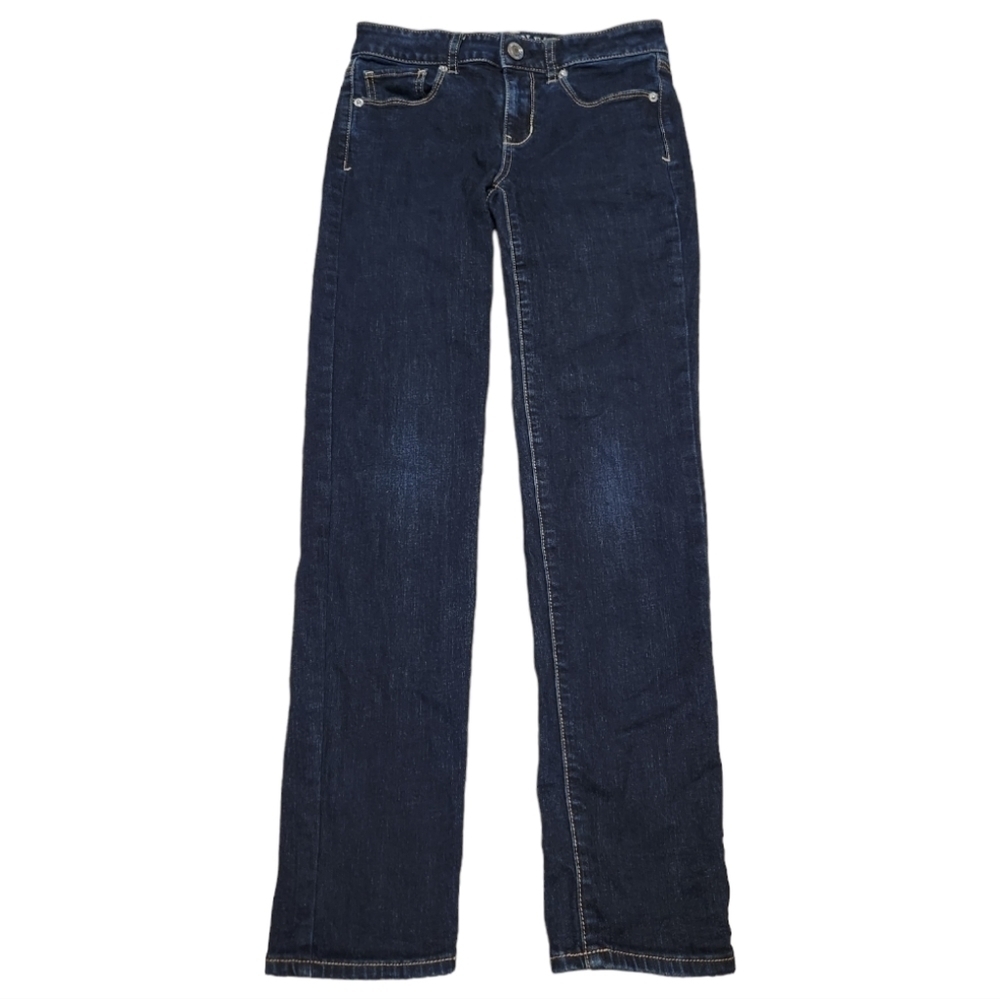 American Eagle AEO Skinny Super Stretch Dark Wash Denim Blue Jeans, size 2 SHORT